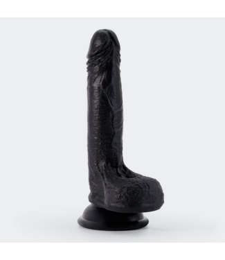 Crushious Crushious Realistische Zwarte Vloeibare Siliconen Dildo 19 cm Met Zuignap