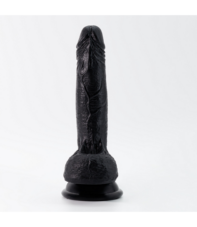 Crushious Crushious Realistische Zwarte Vloeibare Siliconen Dildo 19 cm Met Zuignap