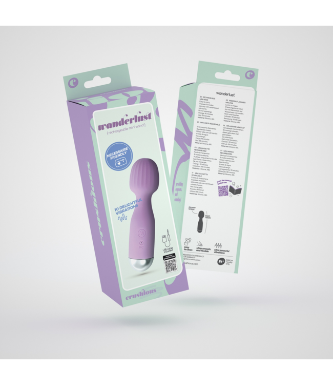 Crushious Crushious Waterdichte Mini Wand Vibrator Met 10 Vibratiestanden Paars
