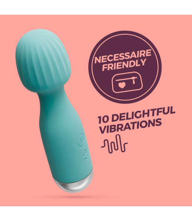 Crushious Crushious Mini Wand Vibrator Mintgroen | Waterdicht USB Oplaadbaar 10 Modi