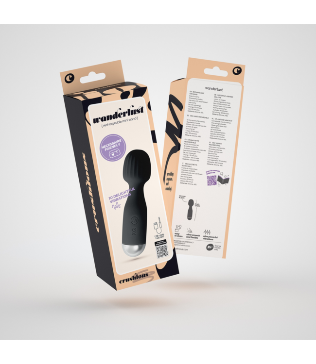 Crushious Wanderlust Mini Wand Massager - Powerful, Waterproof & Rechargeable