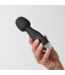 Crushious Crushious Waterproof USB Rechargeable Mini Wand Massager Zwart