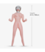 Crushious Cristina Realistische Opblaaspop 1,55m Nude Met 3 Penetratiepunten