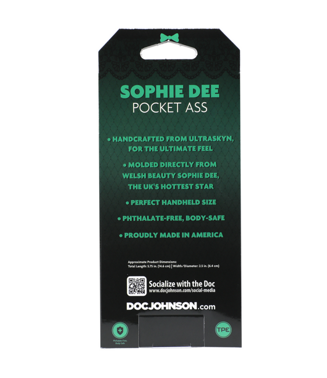 Doc Johnson Sophie Dee ULTRASKYN Pocket Ass – Realistic Pleasure in Hand Size