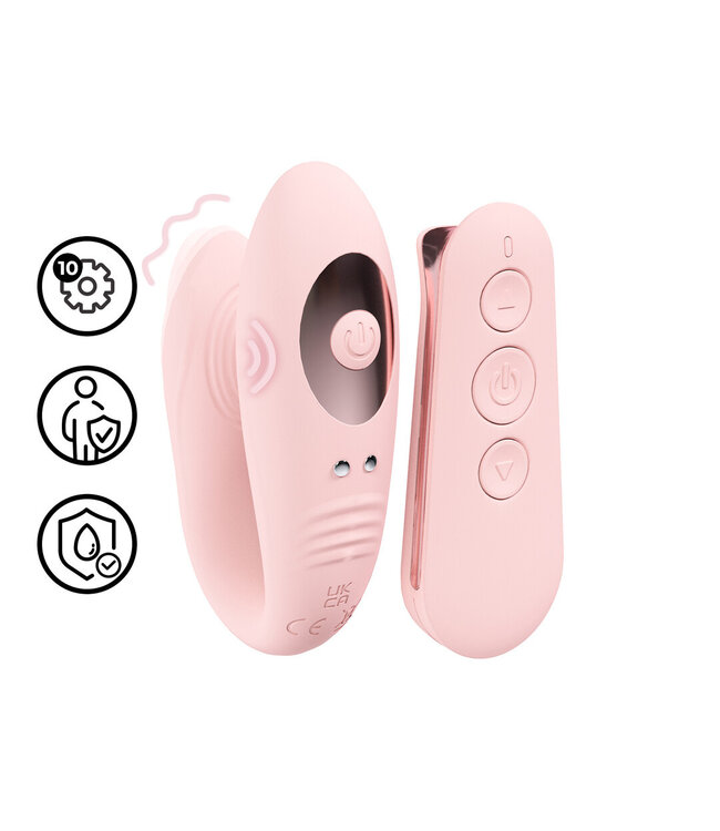 Loveline Loveline Vibe Roze Afstandsbediening Dual-Motor Waterdichte Vibrator