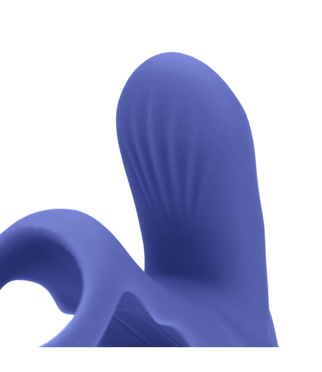 Loveline Loveline Vibrating Cock Ring - Tamiya Blue with Clitoral Stimulator