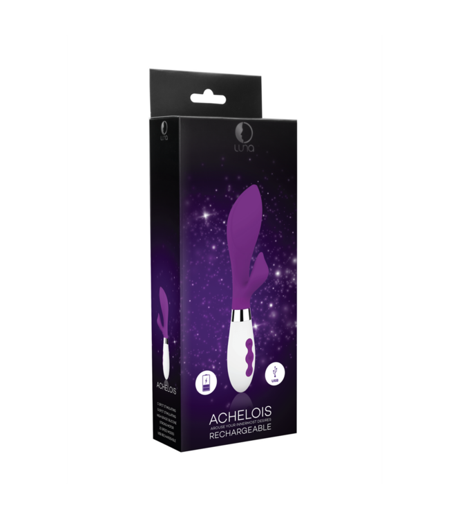 Luna by Shots Achelois Purple - 10-Speed Rechargeable Clitoral Vibrator, Whisper-Quiet