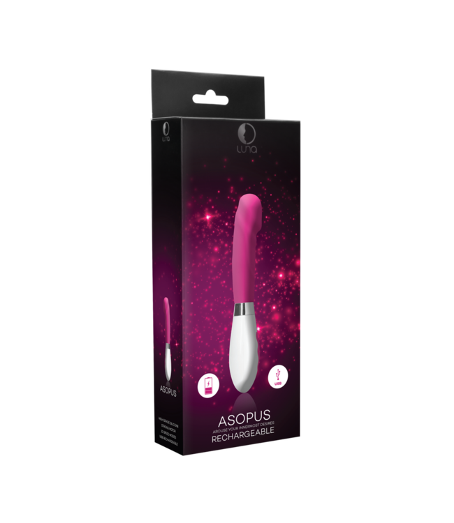 Luna by Shots Stylish ASOPUS Rechargeable Pink Vibrator - 10 Quiet Speed Modes