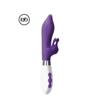 Luna by Shots Luna Rabbit Vibrator Paars - Oplaadbare Siliconen Met 2 Motoren & 10 Snelheden