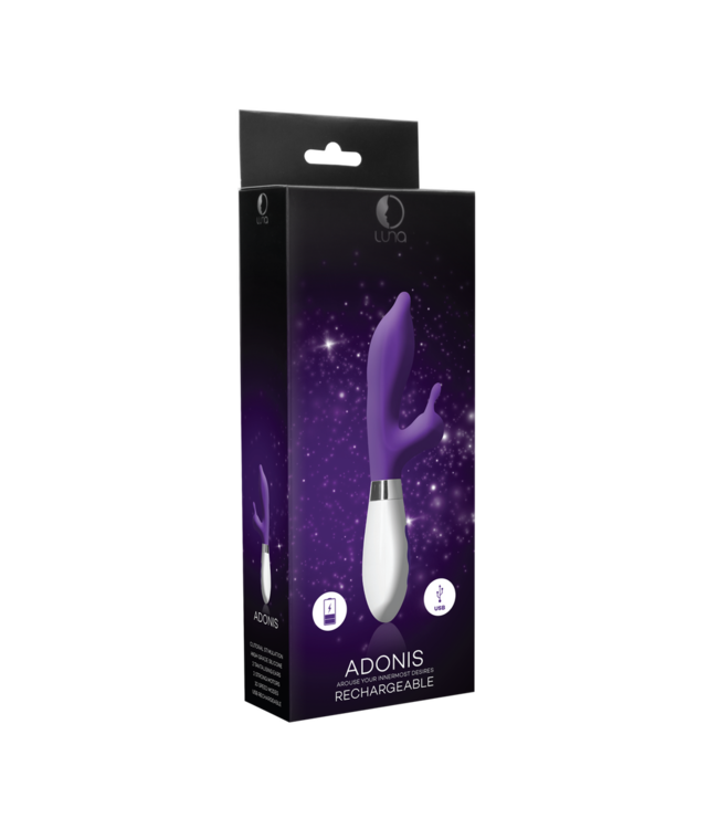 Luna by Shots Adonis Rabbit Vibrator Lila – Wiederaufladbar, 10 Modi, G-Punkt Stimulation