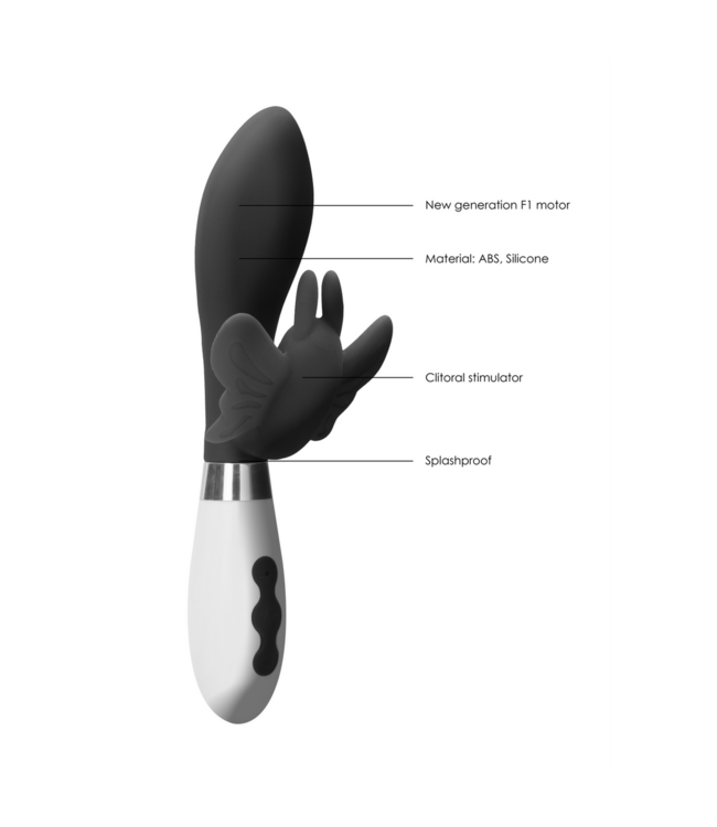Luna by Shots ALEXIOS Rabbit Vibrator Schwarz – 2 Motoren, 10 Modi, G-Punkt-Stimulation