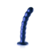Ouch! Blauer Metallic G-Punkt-Dildo 15,2 cm – Weich mit Saugnapf