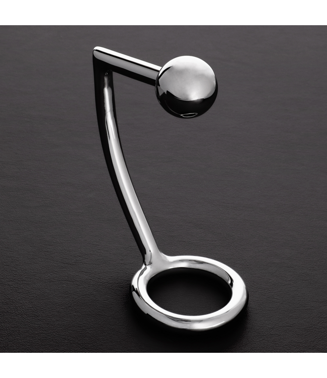 Steel by Shots Roestvrijstalen Cockring Met Verwijderbare Anale Bal 2,2x1,2 Cm
