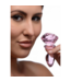 XR Brands Stilvoller Rosa Glas-Buttplug 9,6 cm – Ideal für sinnliche Spiele!