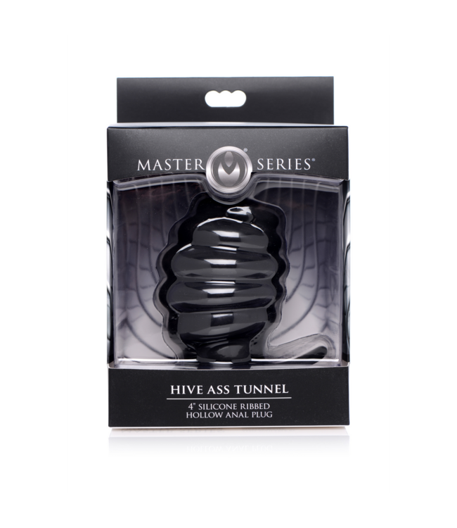 XR Brands Hive Ass Tunnel Large - Ribbed Silicone Anal Plug for Ultimate Pleasure