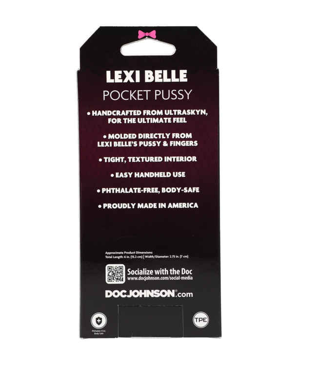Doc Johnson Lexi Belle Realistische ULTRASKYN Pocket Masturbator – Antibacterieel & Compact