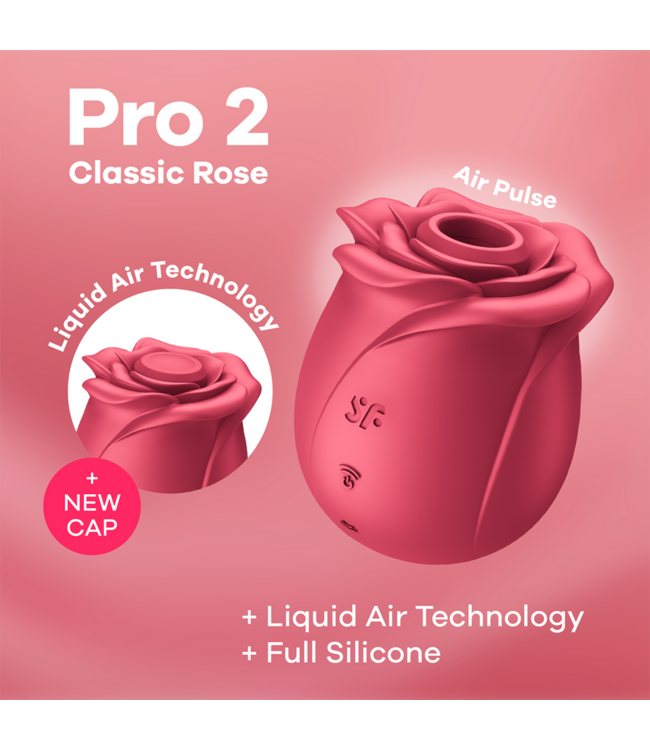 Satisfyer Satisfyer Air Pulse Vibrator Pro 2 Classic Rood Met Liquid Air Technologie
