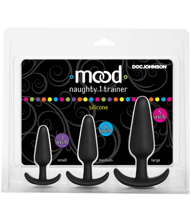 Doc Johnson Naughty 1 Silicone Butt Plug Trainer Set for Comfort & Pleasure