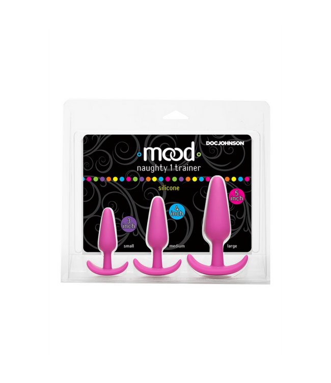 Doc Johnson Mood Silicone Butt Plug Trainer Set 3-Size 8,3 cm – Veilig Voor Beginners