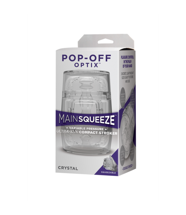 Doc Johnson Optix Pop-Off ULTRASKYN Masturbator – Compact & Transparent Pleasure