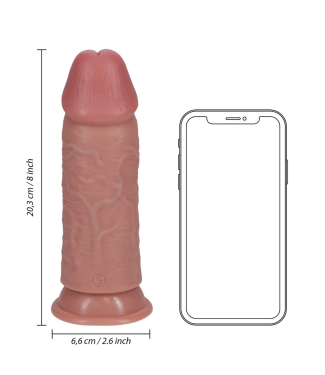 RealRock RealRock Extra Thick Realistic Dildo with Suction Cup 20.3 cm