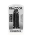 RealRock Extra Thick 20.3 cm Straight Black Dildo with Suction Cup for Intense Pleasure