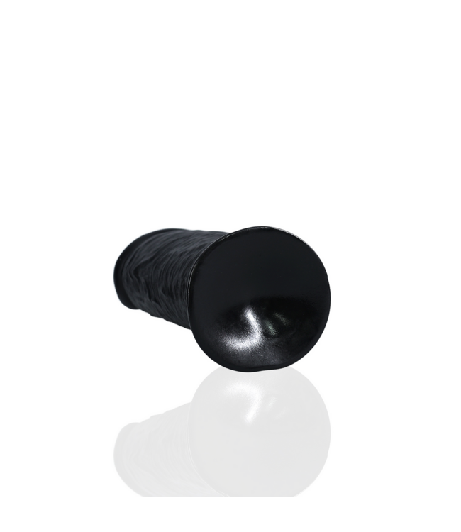 RealRock RealRock Zwarte Realistische Rechte Dildo Met Scrotum 20,3 cm Extra Dik