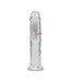 RealRock RealRock Transparante Vibrerende Rechte Dildo 20 cm Met Zuignap