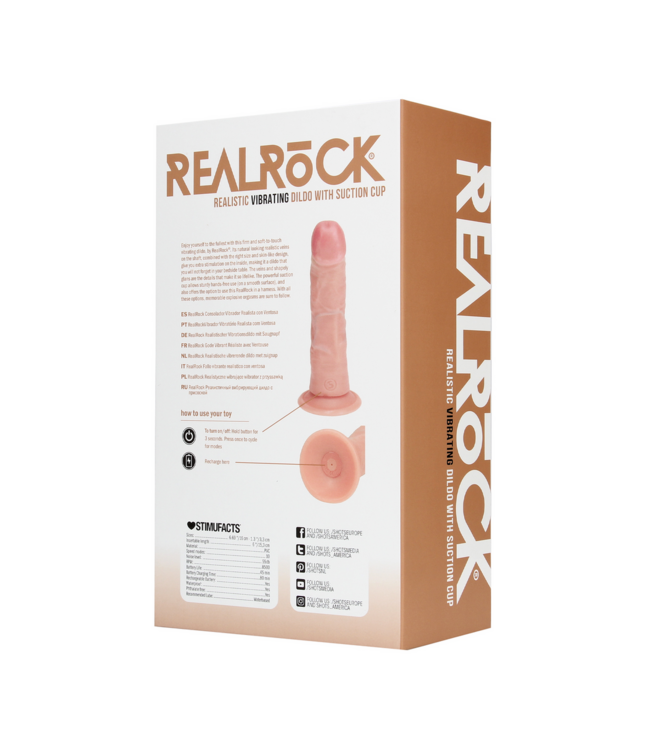 RealRock RealRock® Vibrerende Dildo 17 cm Met Realistische Textuur En Zuignap