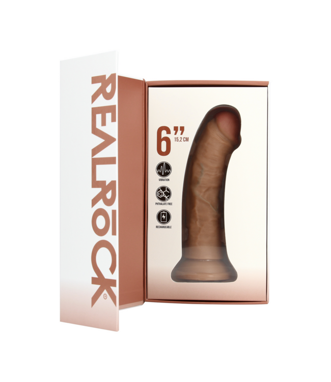 RealRock RealRock® 15.5 cm Vibrating Dildo - Realistic, Hands-Free Pleasure
