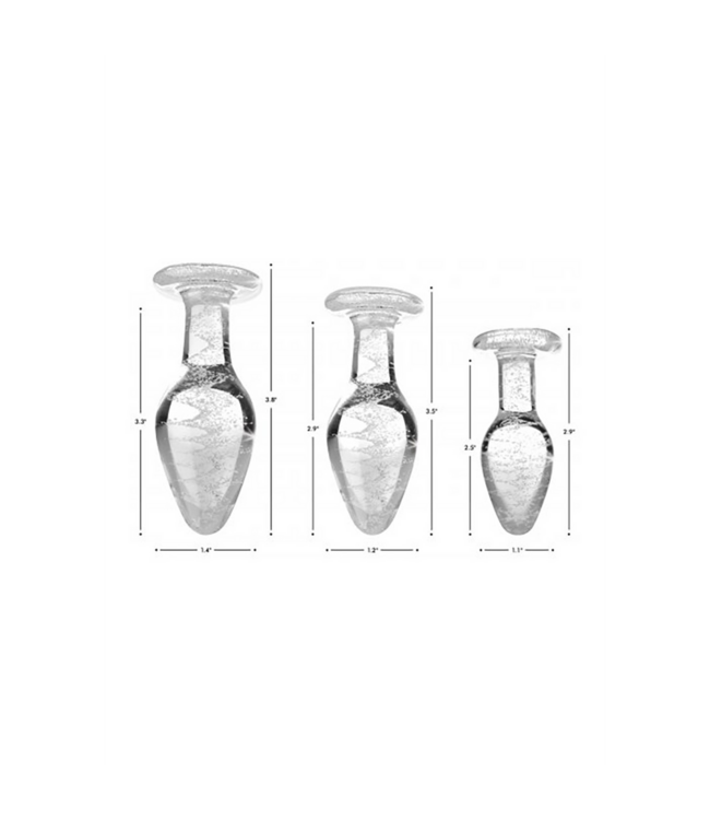 XR Brands Glazen Anaalplug 9,6 cm Met Glow-In-The-Dark Effect Van Borosilicaatglas
