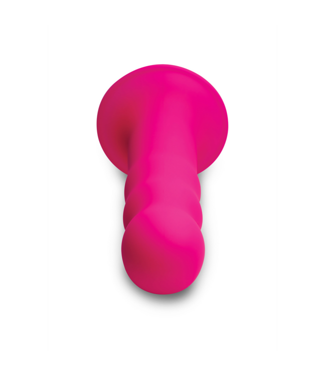 XR Brands Flexibele Ribbel Dildo 18,4 cm Met Zuignap Voor Strap-On Gebruik - XR Brands