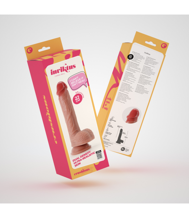 Crushious Inviktus Flüssigsilikon-Dildo 22 cm – ultrarealistisch mit Saugnapf