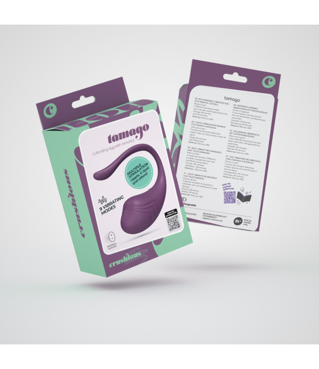 Crushious Tamago Vibro-Ei Lila – Wasserdicht, Wiederaufladbar, 9 Einstellungen