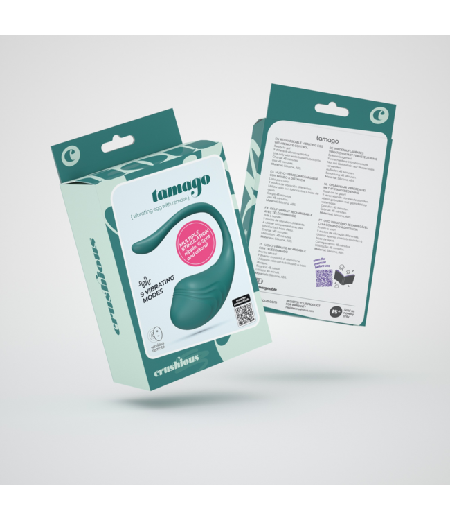 Crushious Tamago Emerald: Waterproof Rechargeable Vibrating Egg with Remote