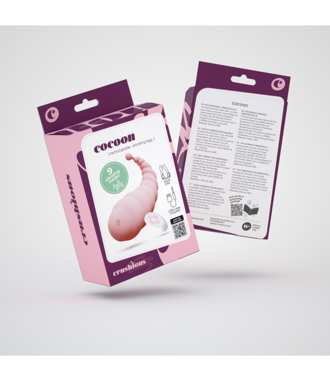 Crushious Cocoon Rosa Vibro-Ei – Wiederaufladbar, Wasserdicht & Mit Fernbedienung