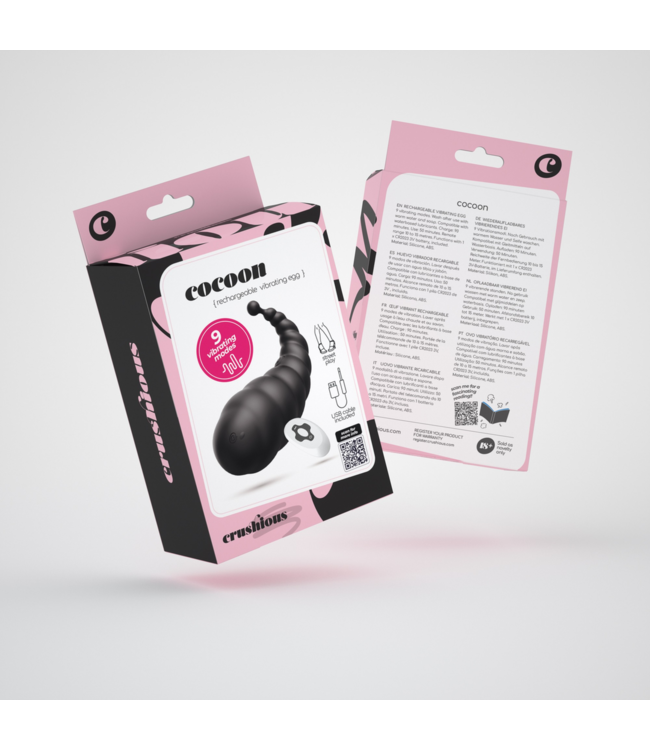 Crushious Cocoon Waterproof Rechargeable Vibrating Egg with Remote - 9 Settings