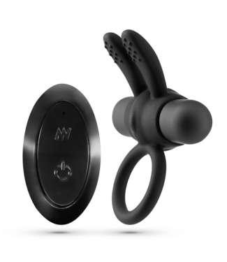 Crushious Nacho Remote-Controlled Vibrating Cock Ring & Bullet - Black