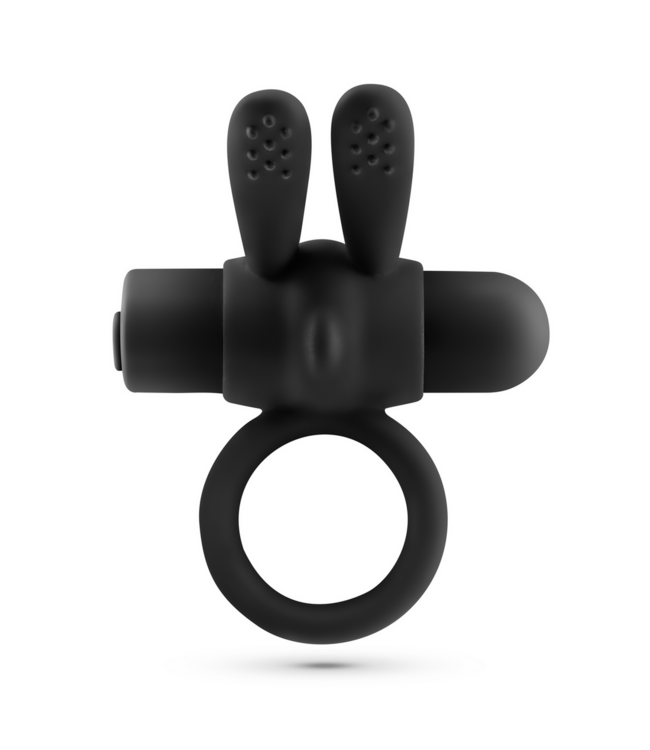 Crushious Nacho Remote-Controlled Vibrating Cock Ring & Bullet - Black