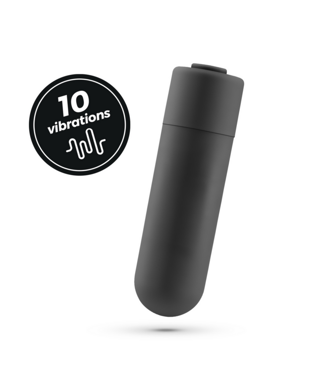 Crushious Nacho Remote-Controlled Vibrating Cock Ring & Bullet - Black
