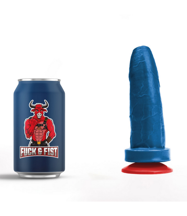 Fuck & Fist Realistic Blue Dildo with Suction Cup - 5.5" Insertable Length