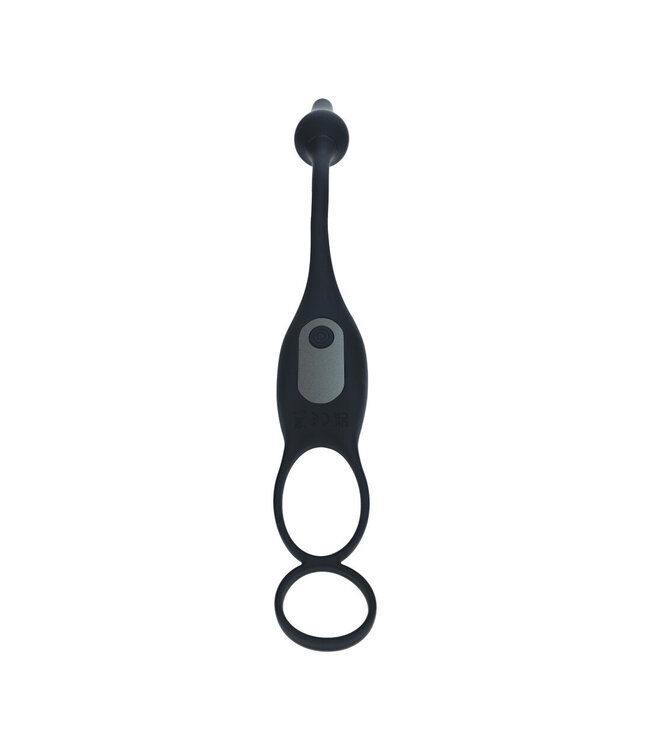 Levelz Vibrating Silicone Prostate Stimulator with Cock Ring – Black