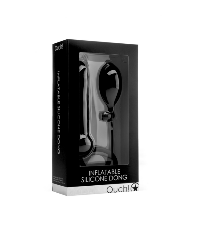 Ouch! Inflatable Silicone Dildo 16cm - Adjustable Pleasure & Sensation