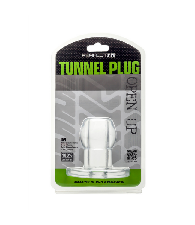 PerfectFitBrand Perfect Fit Transparante Doorzichtige Tunnel Butt Plug M 8,3 cm Veilig TPR