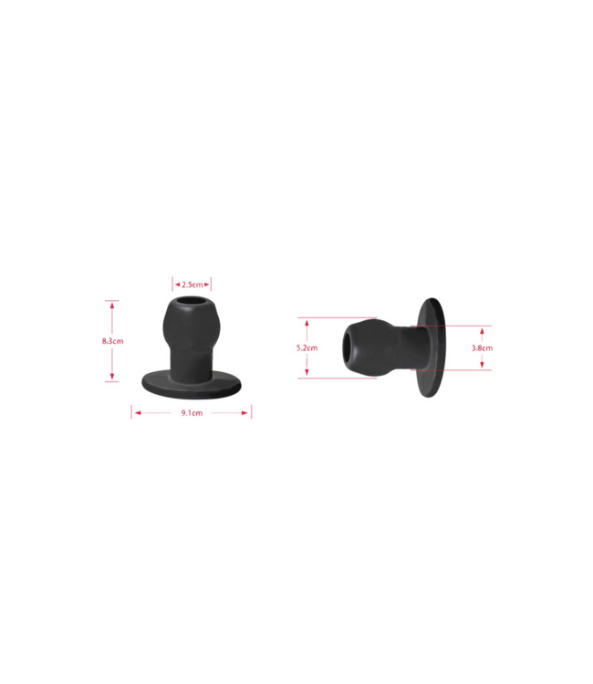 PerfectFitBrand Perfect Fit Transparante Doorzichtige Tunnel Butt Plug M 8,3 cm Veilig TPR