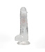 RealRock RealRock Transparante 19,5 cm Rechte Vibrerende Dildo Met Zuignap