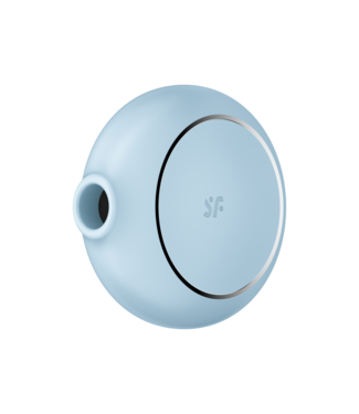 Satisfyer Pro to Go 3 Blue: Compact Dual Air Pulse Vibrator - Waterproof & Rechargeable