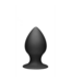 XR Brands Siliconen Buttplug 10 cm Zwart Met Zuignap En Tom of Finland Dog Tag