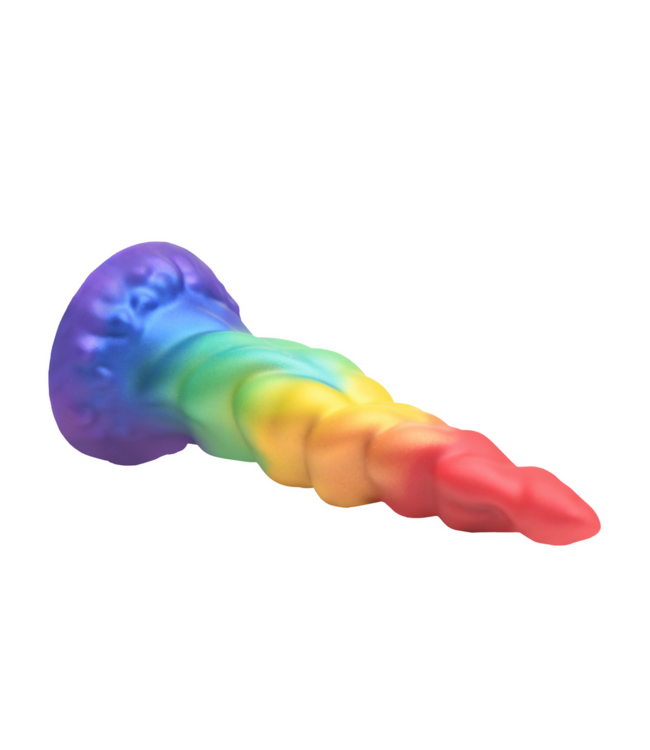 XR Brands Magic Rider Einhorn-Dildo 17,3 cm – Regenbogenhorn für magische Momente