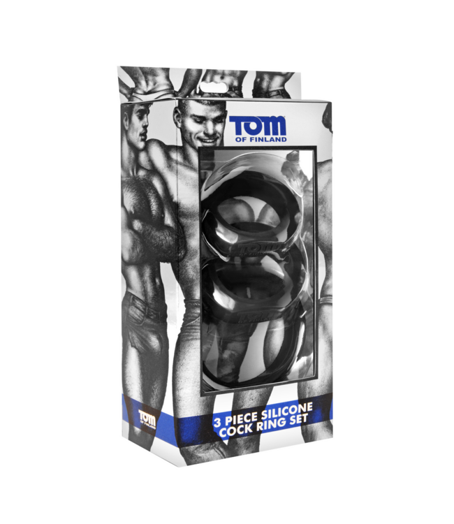 XR Brands 3-teiliges Silikon-Cockring-Set für härtere Erektionen & Komfort